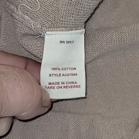 576. Chelser & Violet Long Sleeve Top Tan Sz L - Picture 8 of 9